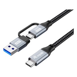 Equip Kabel USB-C 3.2 - to C A St St 2.00m 20Gbps schwarz — Buy in Cyprus with Fast Delivery