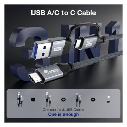 Equip Kabel USB-C 3.2 - to C A St St 2.00m 20Gbps schwarz — Buy in Cyprus with Fast Delivery