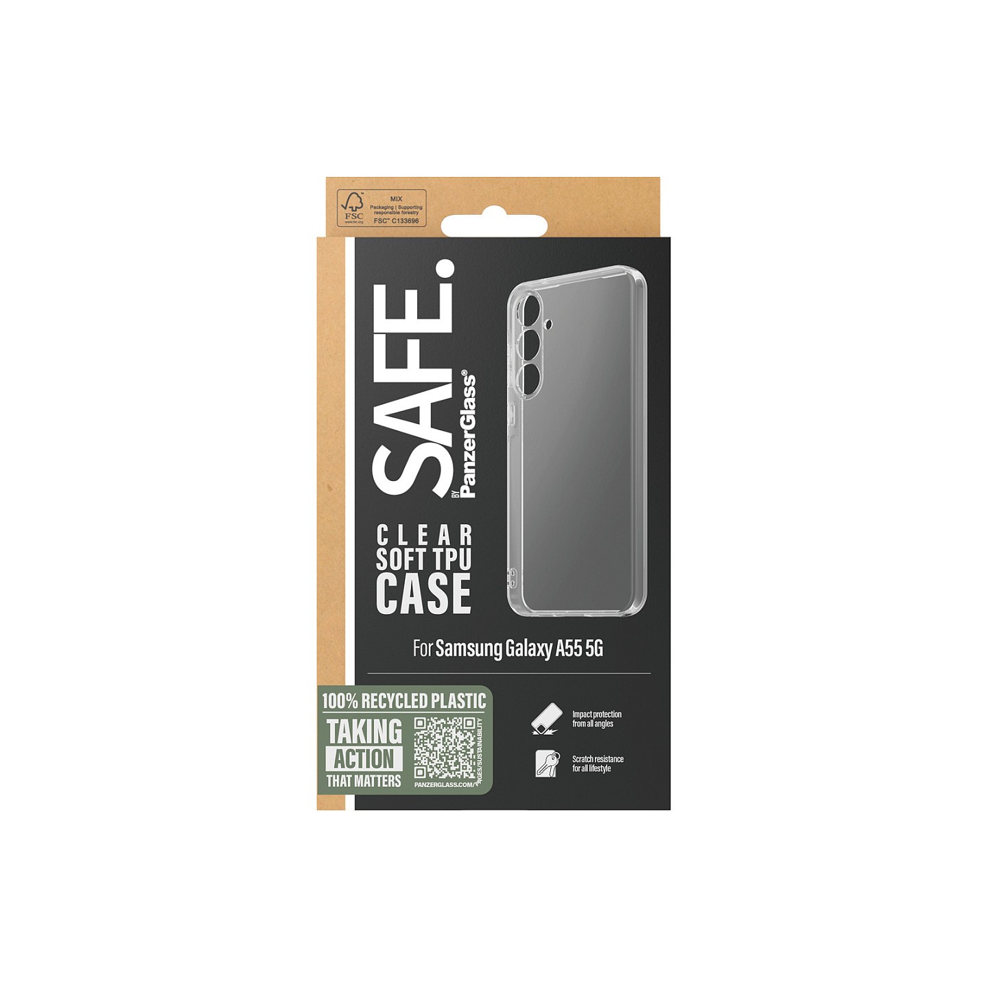 SAFE. by PanzerGlass Case Samsung A55 5G. clear — Buy in Cyprus with Fast Delivery