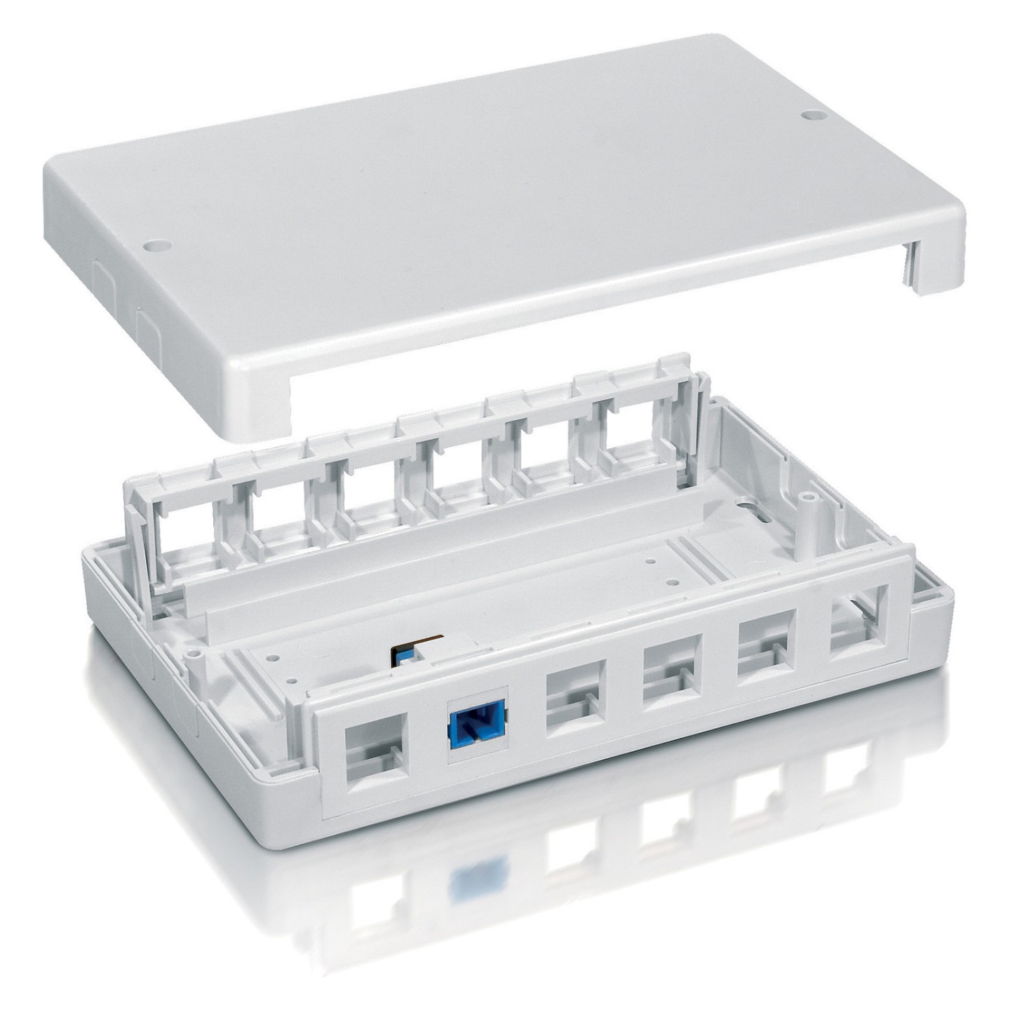 Equip Aufputzdose 12x Keystone Jack weiß — Buy in Cyprus with Fast Delivery