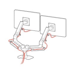 ERGOTRON LX Montagearm fr 2 Monitore nebeneinander bis 68.6cm 27Zoll max.18kg. LCD- oder Laptop-Reichweite von bis zu...
