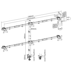 Equip 650160 6-Monitor Desk Mount – 17-32" 7kg VESA | Armenius Store