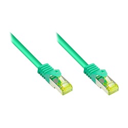 GoodConnections RJ45 Patchkabel mit Cat. 7 Rohkabel und Rastnasenschutz (). S FTP. PiMF. halogenfrei. 500MHz. OFC. gr...