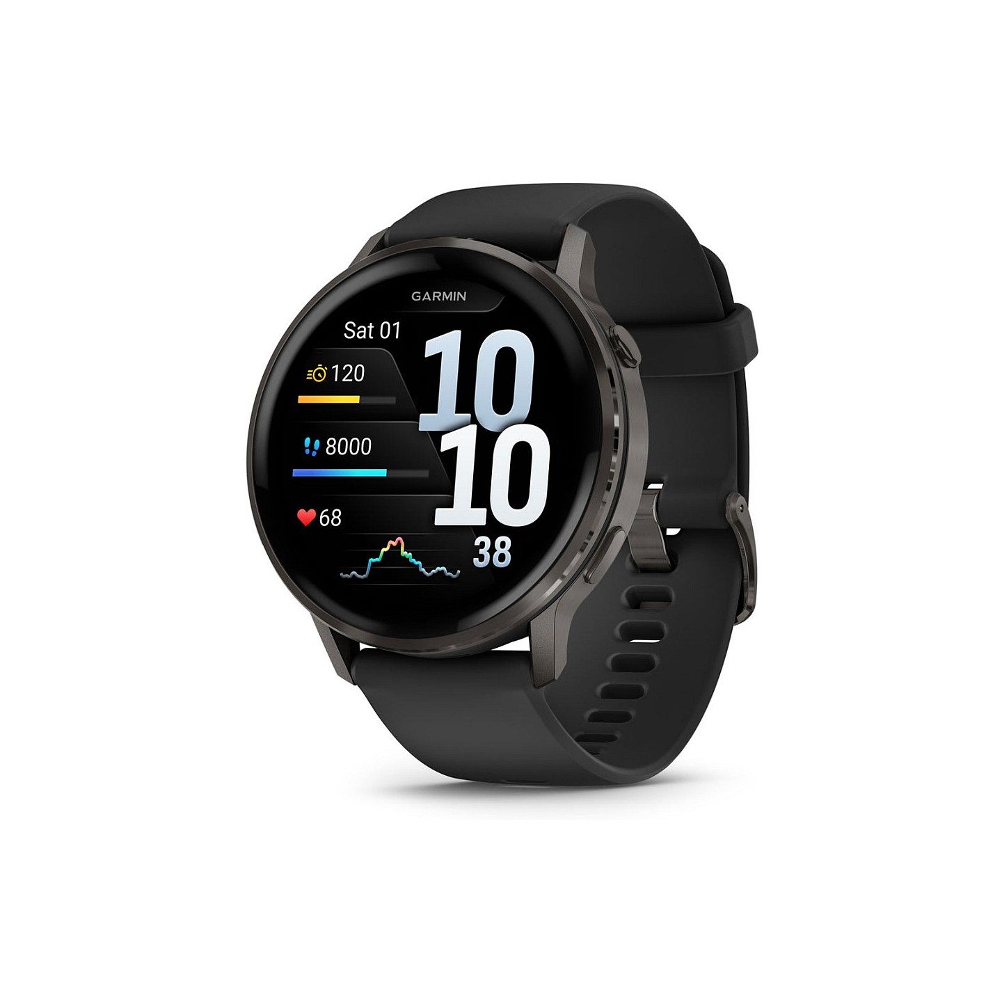 Garmin Venu 4 45mm Silikon-Armb. schwarz schiefergr — Buy in Cyprus with Fast Delivery