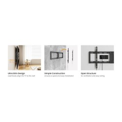 Equip Wandhalterung 43'-95' 1TFT Fest Slim 1Gelenk 75Kg sw — Buy in Cyprus with Fast Delivery