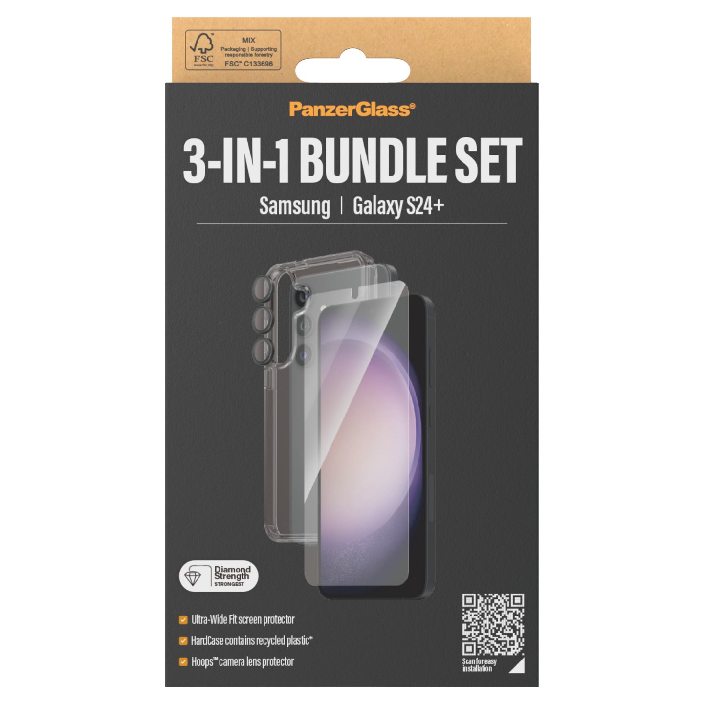 PanzerGlass 3-in-1 Pack Samsung Galaxy S24 Plus UWF — Buy in Cyprus with Fast Delivery