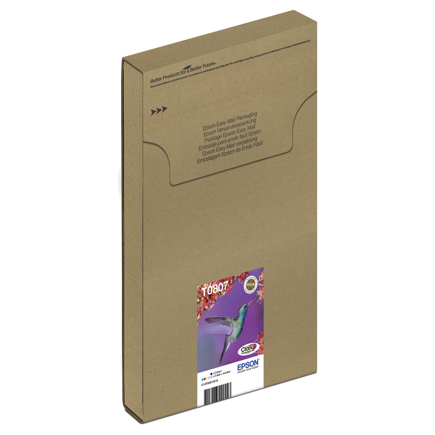 Epson Original Easy Mail Packing T0807 Kolibri Druckerpatronen 6er Multipack BK C M Y LC LM (C13T08074510)