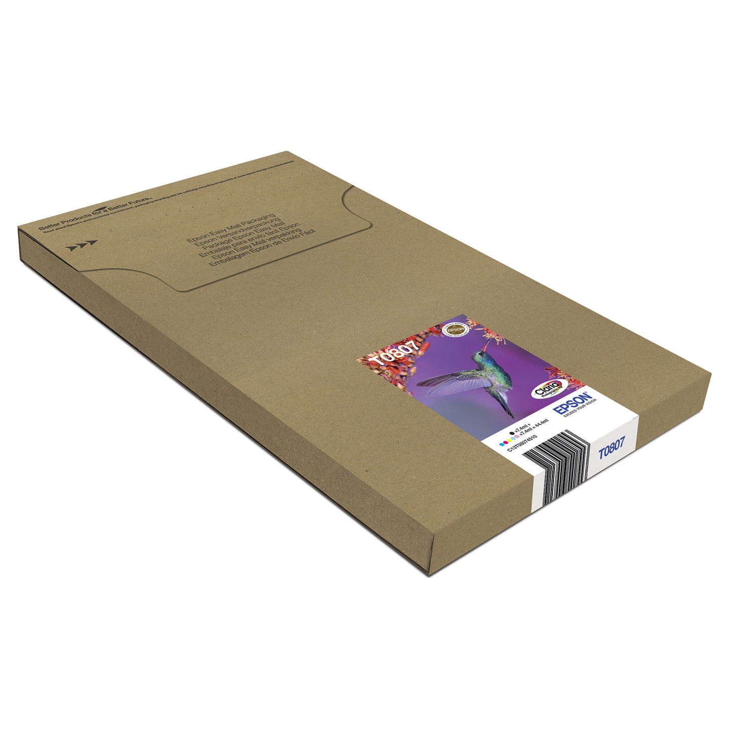 Epson Original Easy Mail Packing T0807 Kolibri Druckerpatronen 6er Multipack BK C M Y LC LM (C13T08074510)