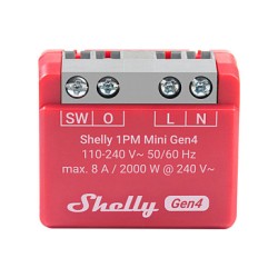 Shelly Relais '1PM Mini Gen4' WLAN BT Matter Zigbee Messfunktion max 8A 1 Kanal Unterputz — Buy in Cyprus with Fast Delivery
