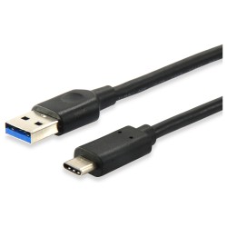 Equip Kabel USB-A 3.2 - to C St St 1.00m 3A 20V sw Polybeutel — Buy in Cyprus with Fast Delivery