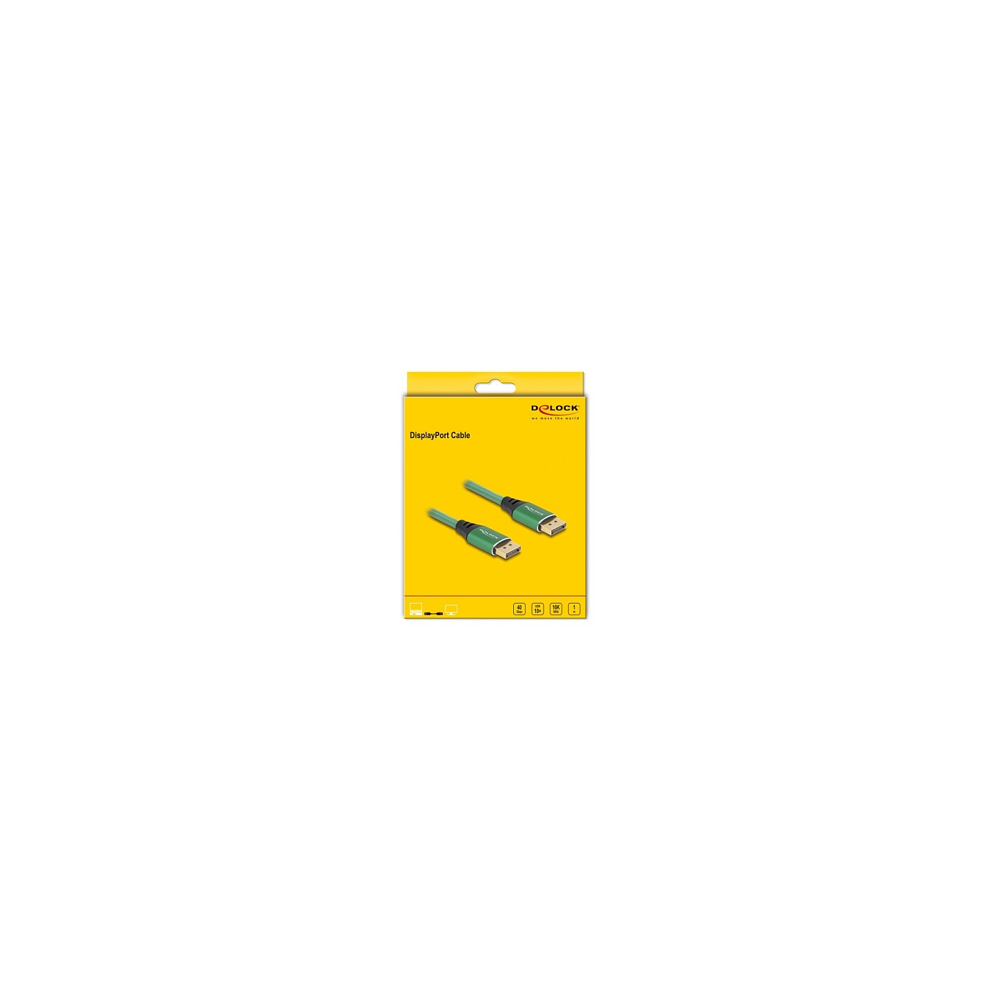 DELOCK DisplayPort Kabel 16K 60 Hz 1m grun Metall — Buy in Cyprus with Fast Delivery
