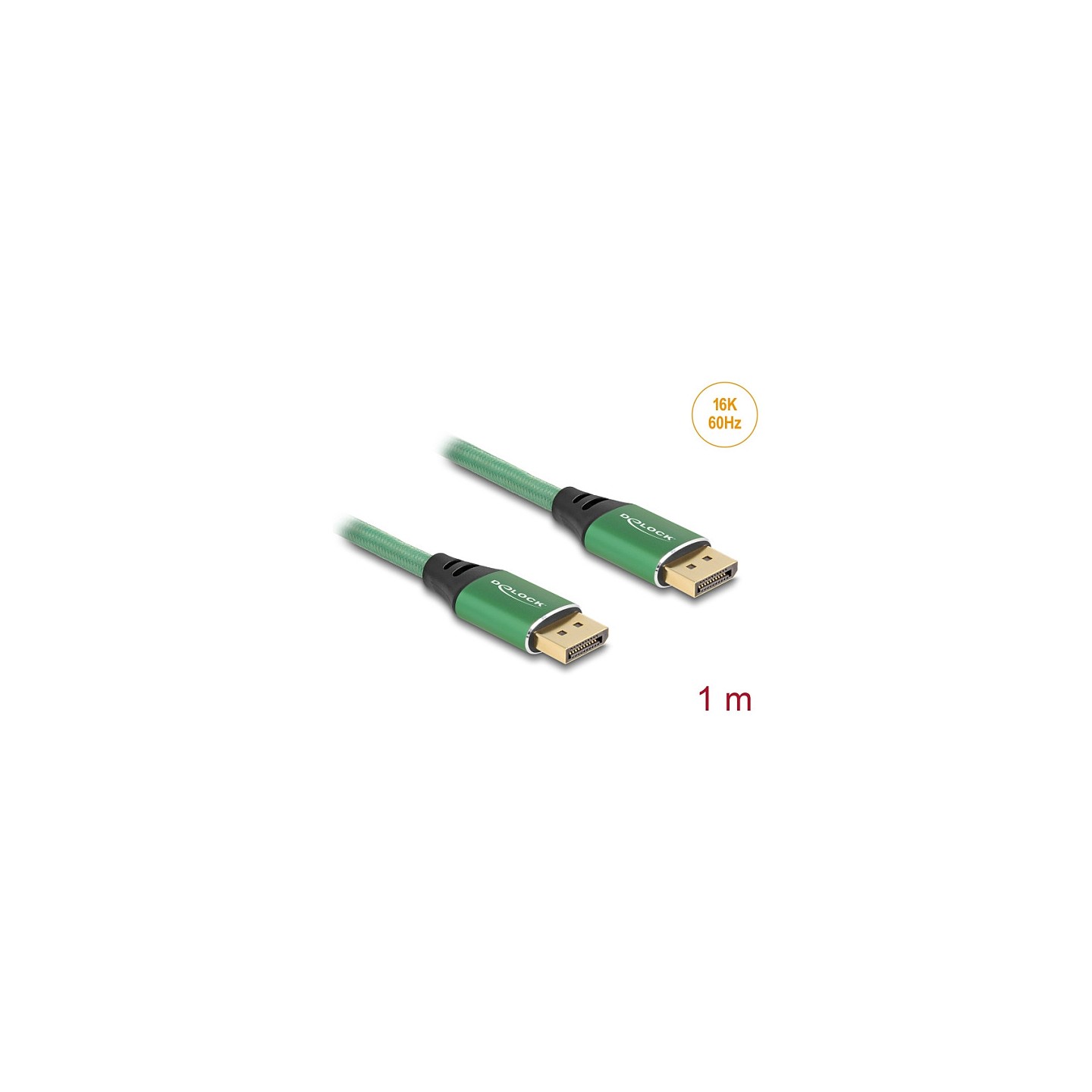 DELOCK DisplayPort Kabel 16K 60 Hz 1m grun Metall — Buy in Cyprus with Fast Delivery