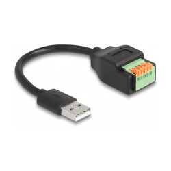 DELOCK USB 2.0 Kabel Typ-A St to Terminalblock Adapter 15cm — Buy in Cyprus with Fast Delivery