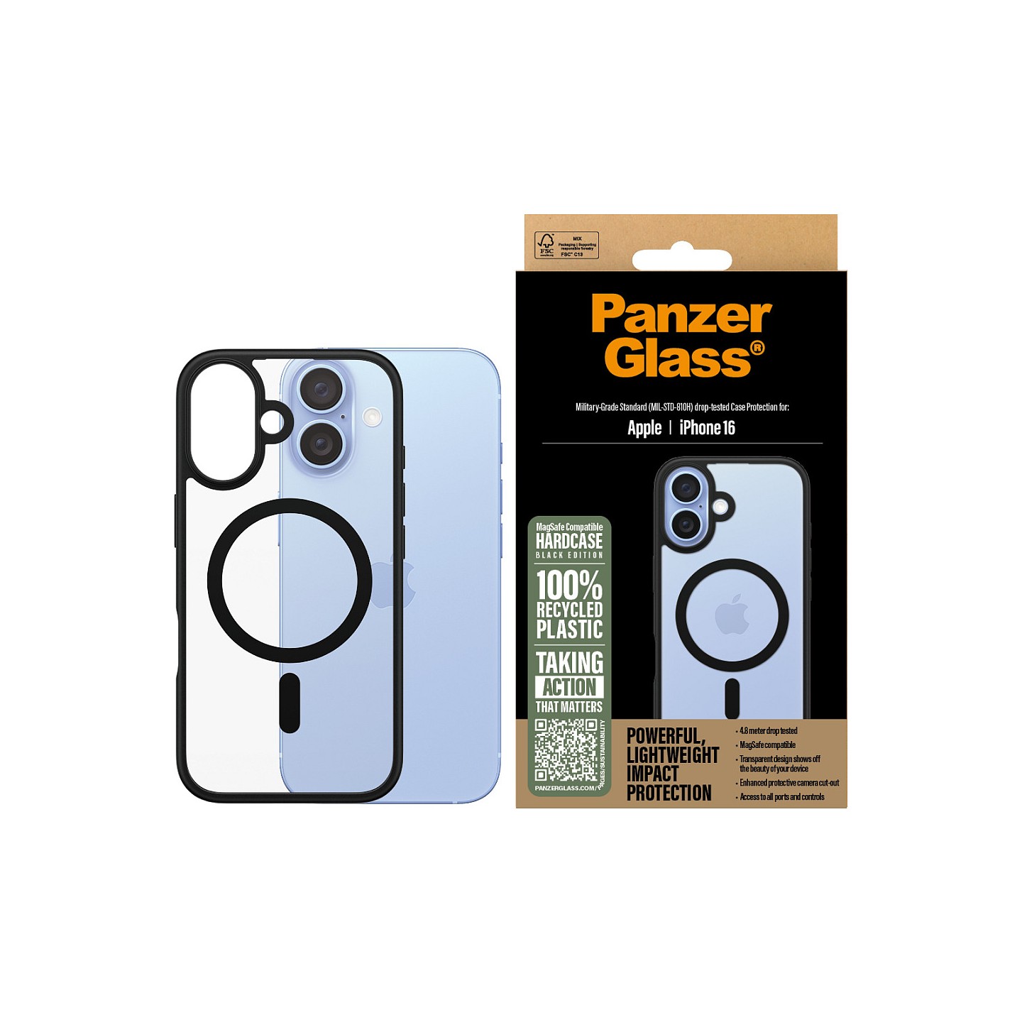 PanzerGlass HardCase Black MagSAFE iPhone 16 — Buy in Cyprus with Fast Delivery