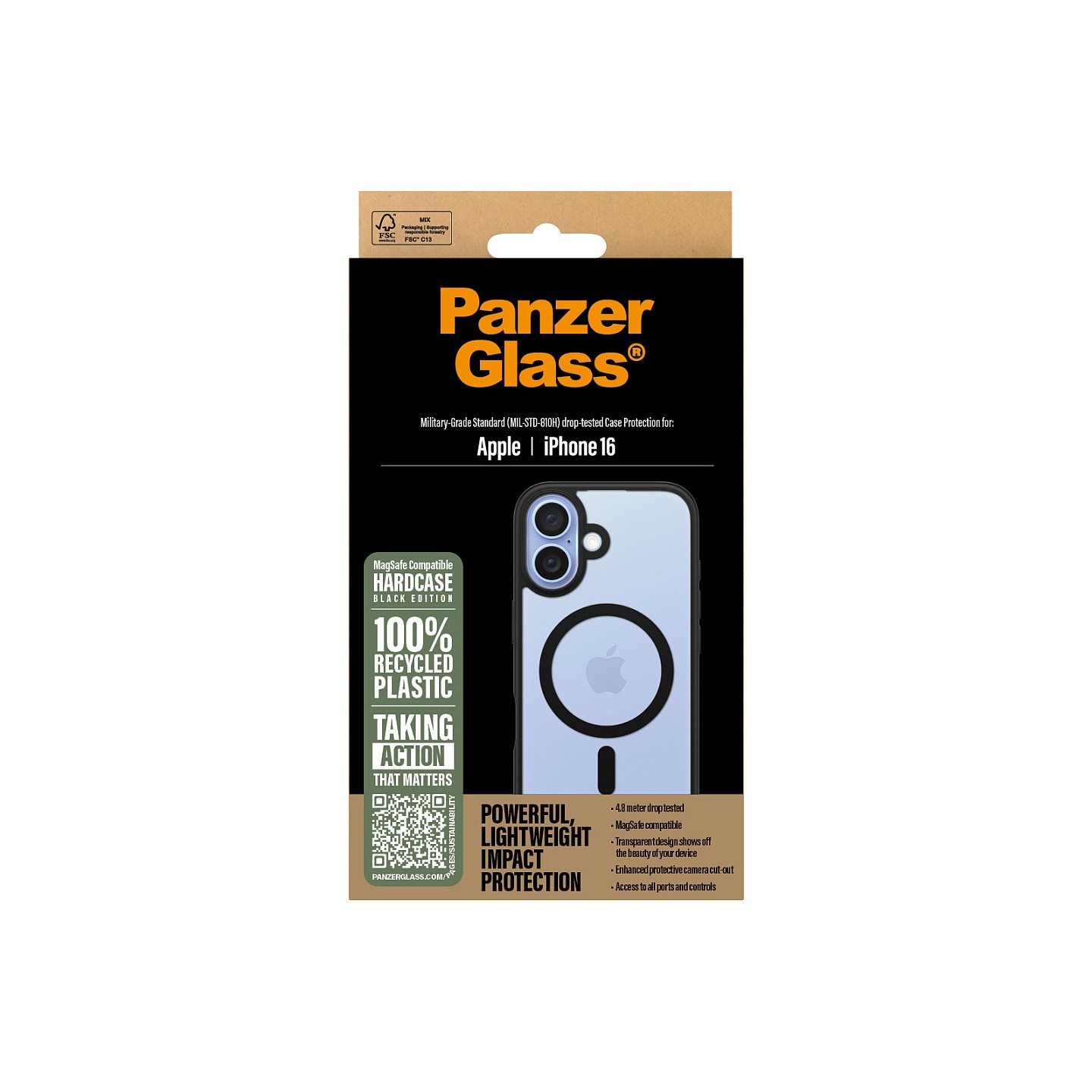 PanzerGlass HardCase Black MagSAFE iPhone 16 — Buy in Cyprus with Fast Delivery