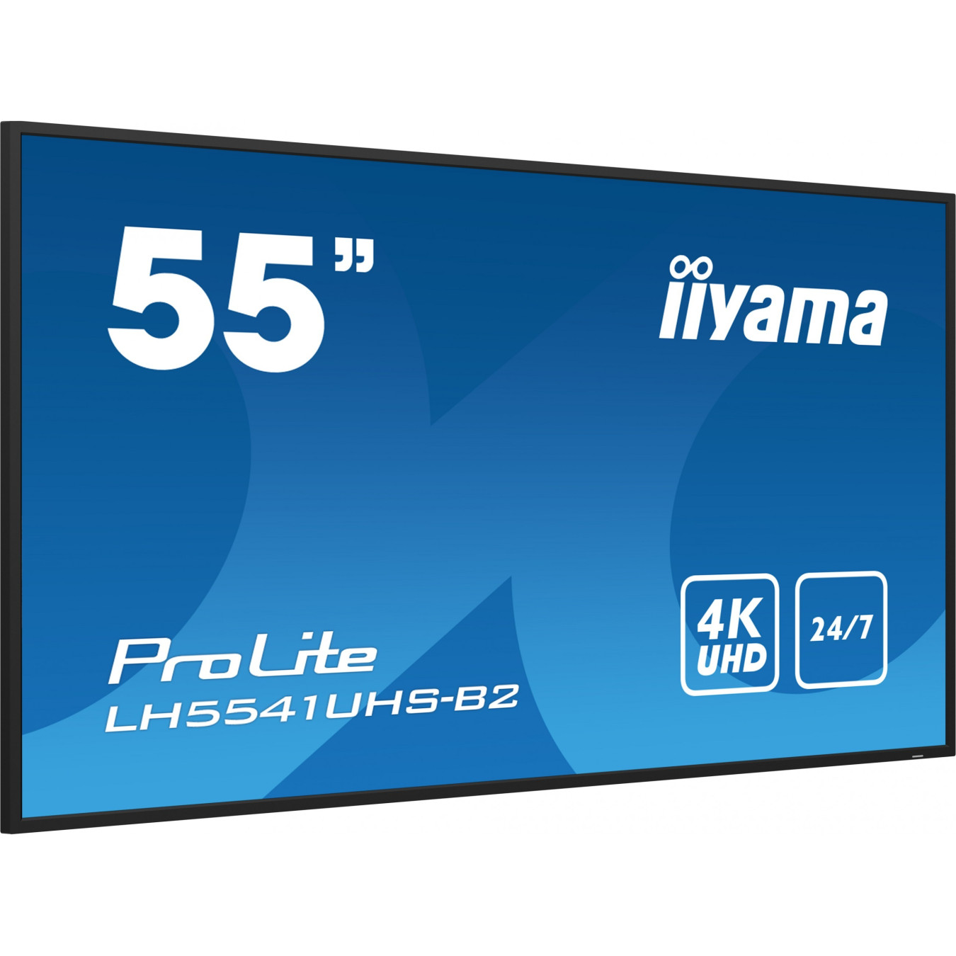 iiyama LH5541UHS-B2 - 55in IPS 4K Digital Signage, 3xHDMI, 2GB RAM/16GB Storage, V810 CPU, Black