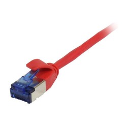 Synergy21 Patchkabel RJ45. CAT6A 500Mhz. 0.15m. rot. U FTP. slimline rund d3.8mm. TPE LSZH(Superflex). AWG32.