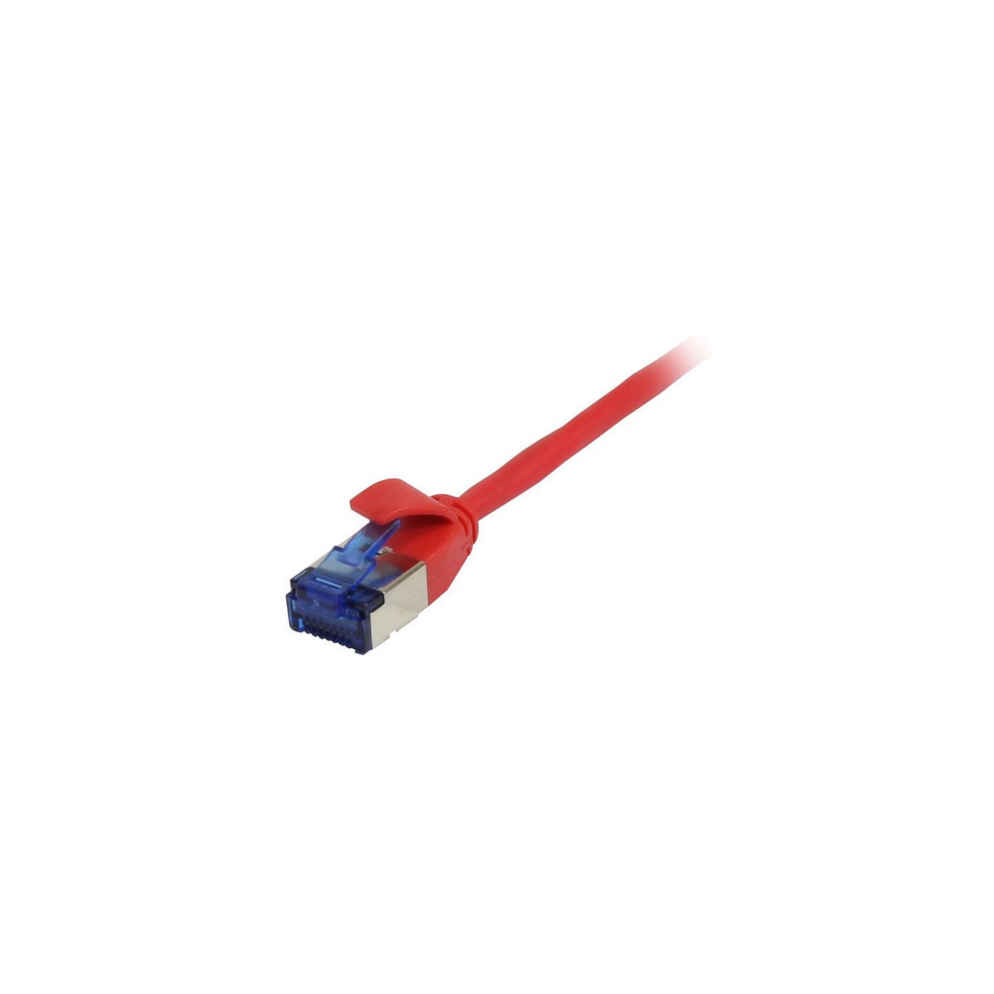Synergy21 Patchkabel RJ45. CAT6A 500Mhz. 0.15m. rot. U FTP. slimline rund d3.8mm. TPE LSZH(Superflex). AWG32.