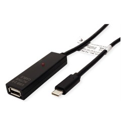 VALUE USB 2.0 Verlngerung. aktiv. mit Repeater. A-C. schwarz. 15 m — Buy in Cyprus with Fast Delivery