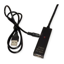 VALUE USB 2.0 Verlngerung. aktiv. mit Repeater. A-C. schwarz. 15 m — Buy in Cyprus with Fast Delivery
