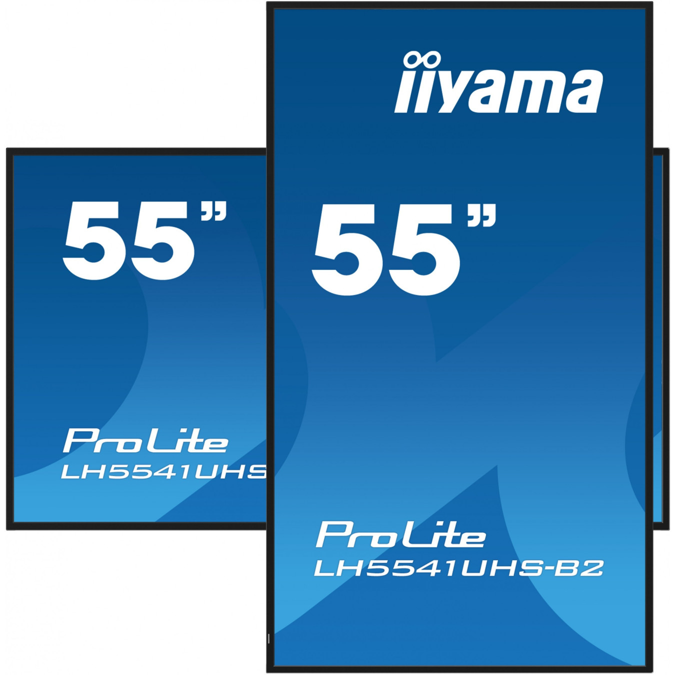 iiyama LH5541UHS-B2 - 55in IPS 4K Digital Signage, 3xHDMI, 2GB RAM/16GB Storage, V810 CPU, Black