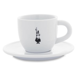 Bialetti Cappuccinotasse Istituzionale inkl. Untertasse - Porzellan - weiß - 240ml — Buy in Cyprus with Fast Delivery
