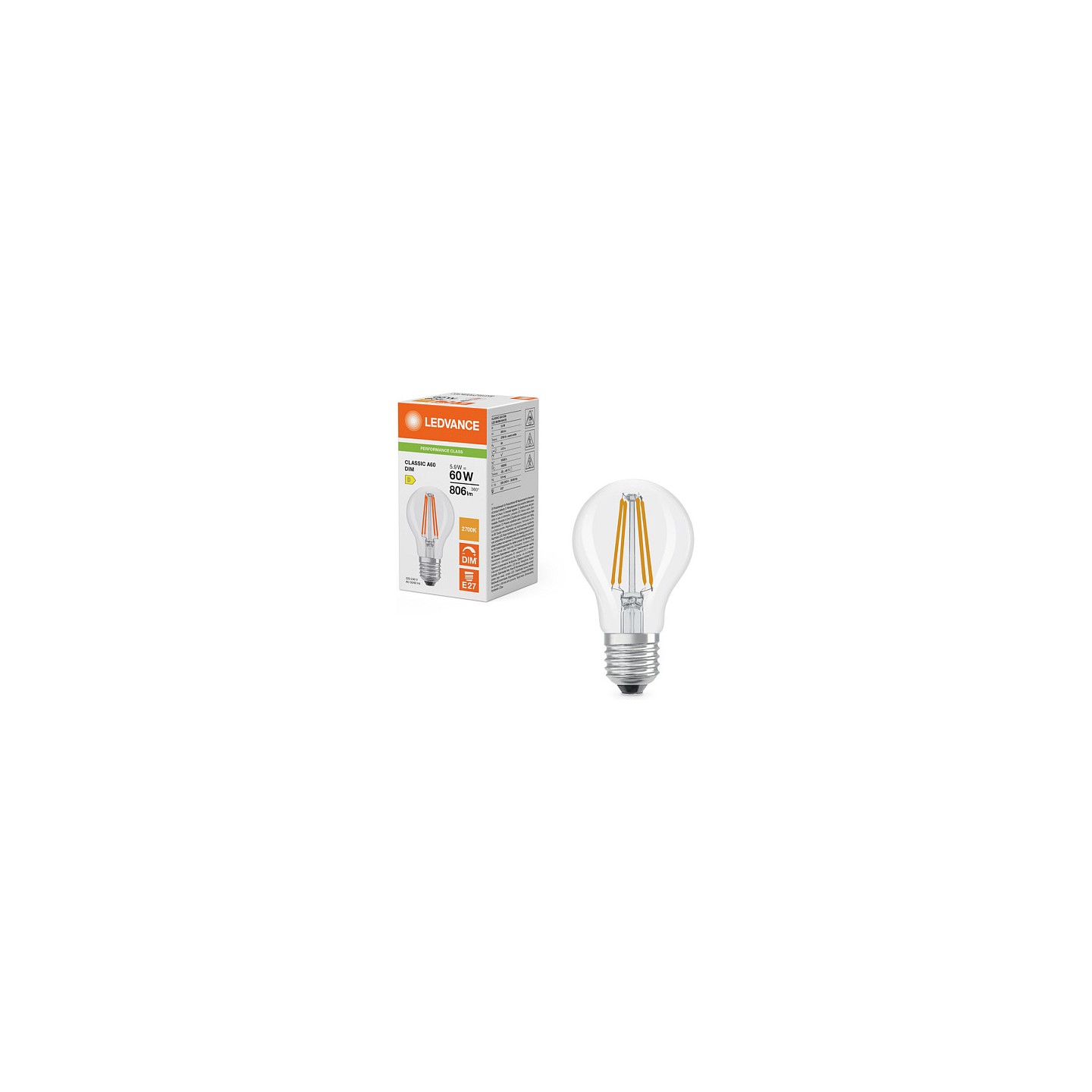 Osram LED Classic A 60 Filament DIM P 5.9W 827 Clear E27 Dimmbare LED — Buy in Cyprus with Fast Delivery