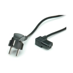 VALUE Netzkabel abgewinkelte IEC-Buchse schwarz 1.8m — Buy in Cyprus with Fast Delivery