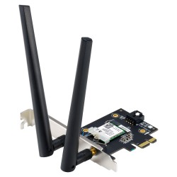 ASUS PCE-BE6500 WiFi 7 Bluetooth 5.4 Adapter BE6500 Triband. PCI Express. 2x Externe Antenne