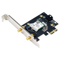 ASUS PCE-BE6500 WiFi 7 Bluetooth 5.4 Adapter BE6500 Triband. PCI Express. 2x Externe Antenne