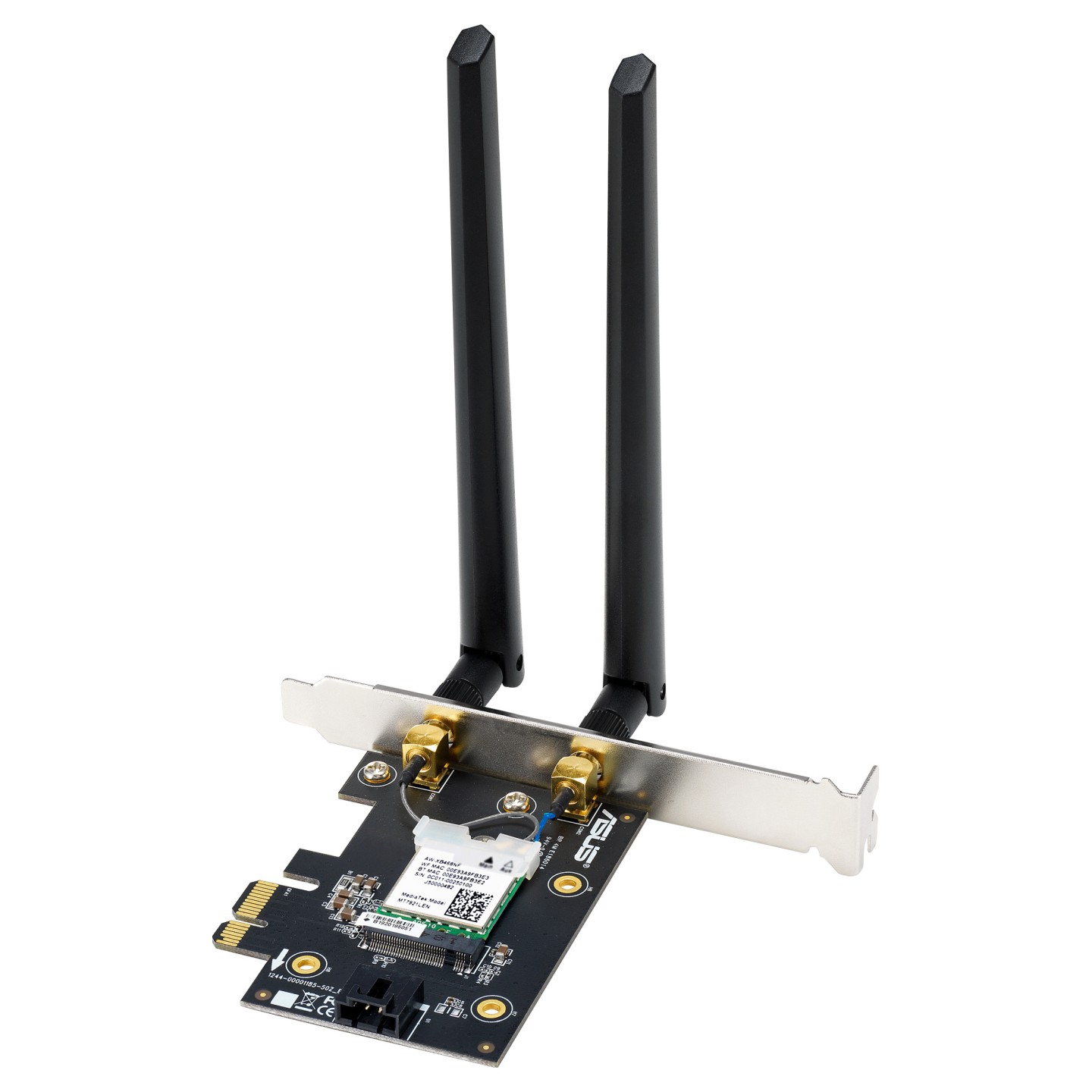 ASUS PCE-BE6500 WiFi 7 Bluetooth 5.4 Adapter BE6500 Triband. PCI Express. 2x Externe Antenne