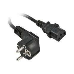 Synergy21 Netzkabel 230V Schutzkontakt CEE7(Stecker)- to Kaltgeräte IEC-C13(Buchse). 0.5m. Black. .