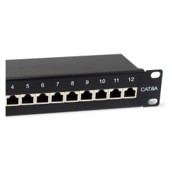 Equip Patchpanel 12x RJ45 Cat6A 10' FTP 1HE Premium schwarz — Buy in Cyprus with Fast Delivery