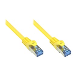 GoodConnections Patchkabel mit Rastnasenschutz. Cat. 6A. S FTP. PiMF. halogenfrei. 500MHz. gelb. 2m.