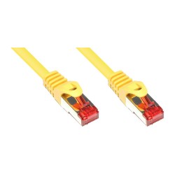 GoodConnections Patchkabel mit Rastnasenschutz. Cat. 6. S FTP. PiMF. PVC. 250MHz. gelb. 0.25m.