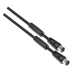 GoodConnections TV Antennenkabel. Koax Stecker an Koax Buchse (vernickelt). 2x Ferritkern. 2x geschirmt. Class A. 95 ...