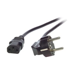 EFB Netzleitung Netzkabel Schutzkontakt 90Grad auf C13 180Grad 1 Meter Schwarz 3x0.75mm — Buy in Cyprus with Fast Delivery