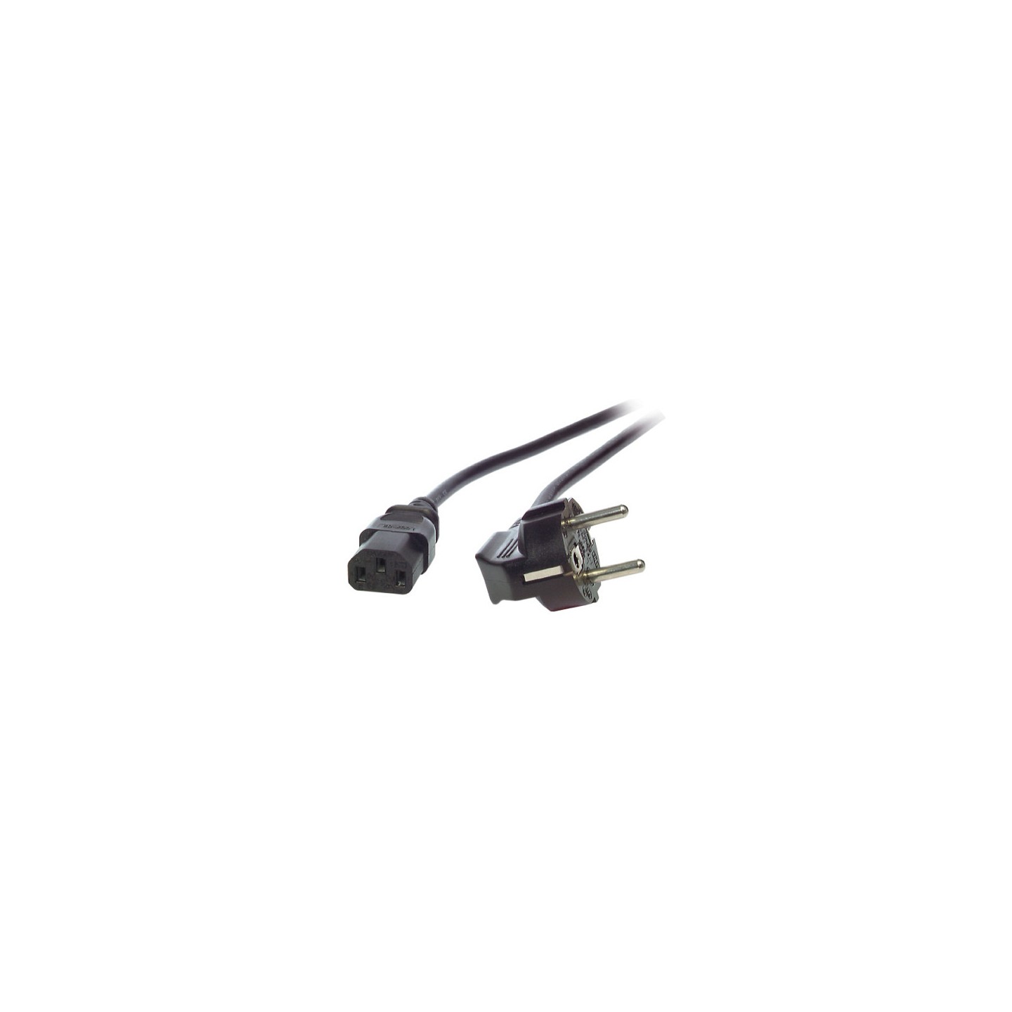 EFB Netzleitung Netzkabel Schutzkontakt 90Grad auf C13 180Grad 1 Meter Schwarz 3x0.75mm — Buy in Cyprus with Fast Delivery