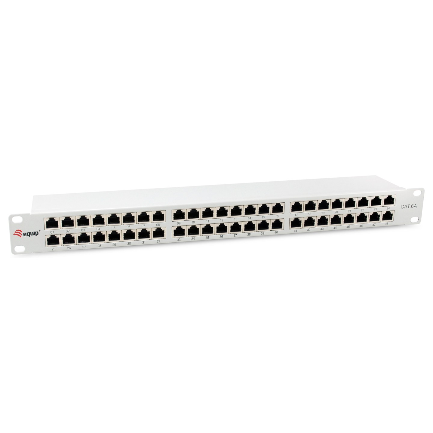 Equip Patchpanel 48x RJ45 Cat6A 19' FTP 1HE Premium hellgrau — Buy in Cyprus with Fast Delivery