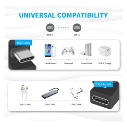 Equip Adapter USB-C - to USB-C 10Gbps. 100W PD. 2er-Pack sw — Buy in Cyprus with Fast Delivery