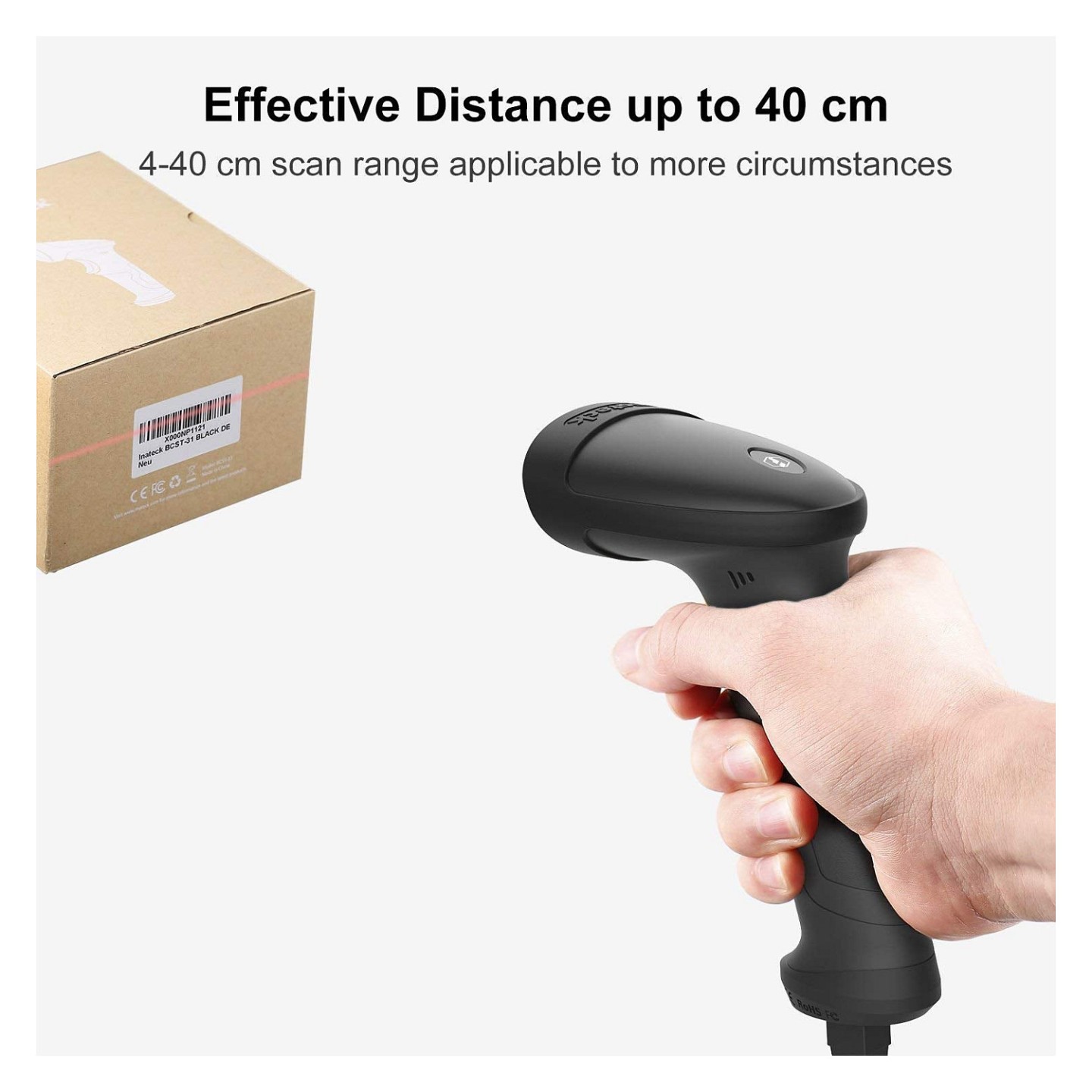 inateck Barcodescanner 33 black [BCST-33_black] — Buy in Cyprus with Fast Delivery