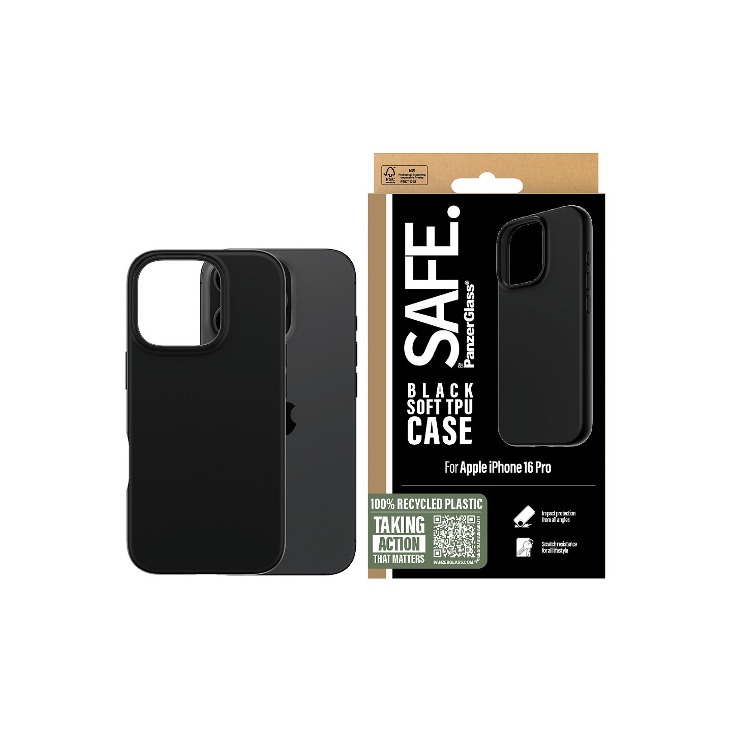 SAFE TPU Case Black iPhone 16 Pro — Buy in Cyprus with Fast Delivery