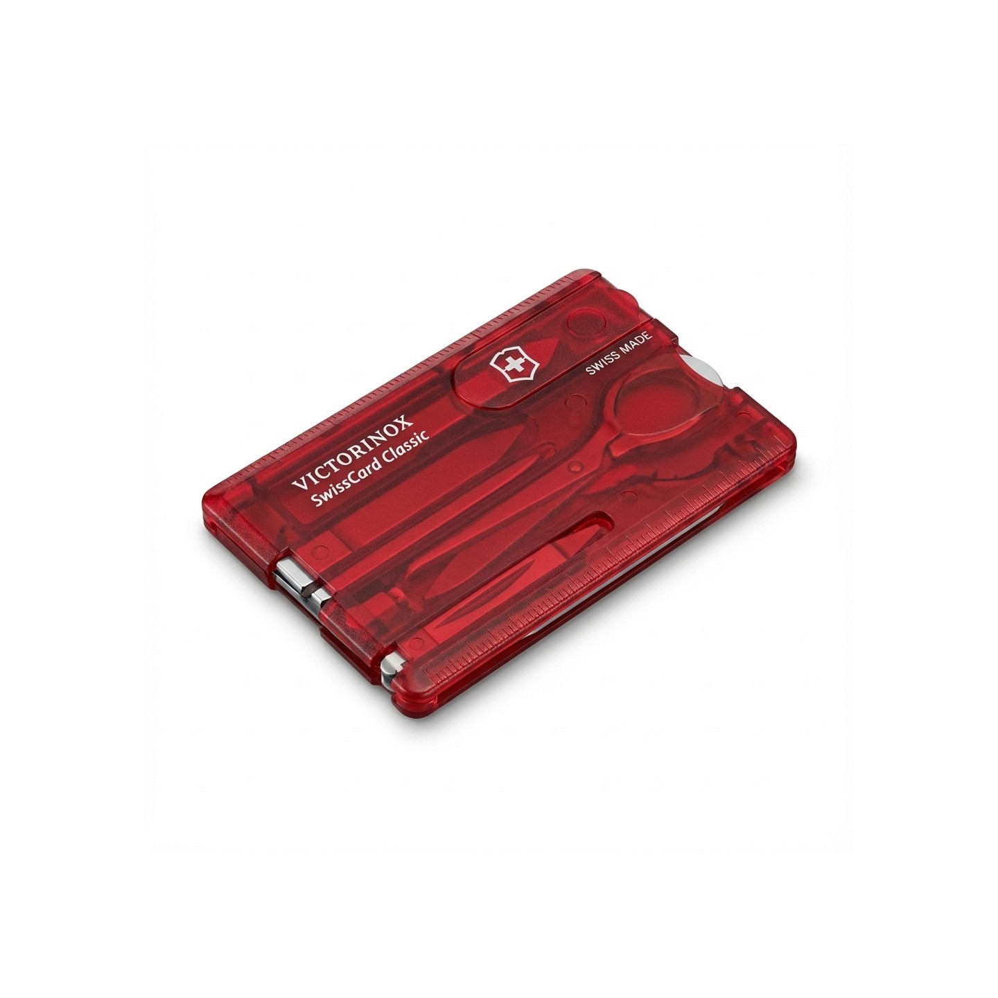 V-0.71 00.T Taschenmesser Swiss Card. rot transparent — Buy in Cyprus with Fast Delivery