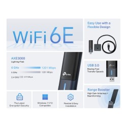 TP-Link Archer TXE50UH AXE3000 Tri-Band Wi-Fi 6E USB Adapter — Buy in Cyprus with Fast Delivery