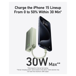 ANKER 545 Nano PowerBank 10.000mAh PD 30W integriertes USB-C Kabel grn — Buy in Cyprus with Fast Delivery