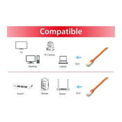 Equip Patchkabel Cat6A S FTP 2xRJ45 3.00m orange Plat.LSZH Polybeutel — Buy in Cyprus with Fast Delivery