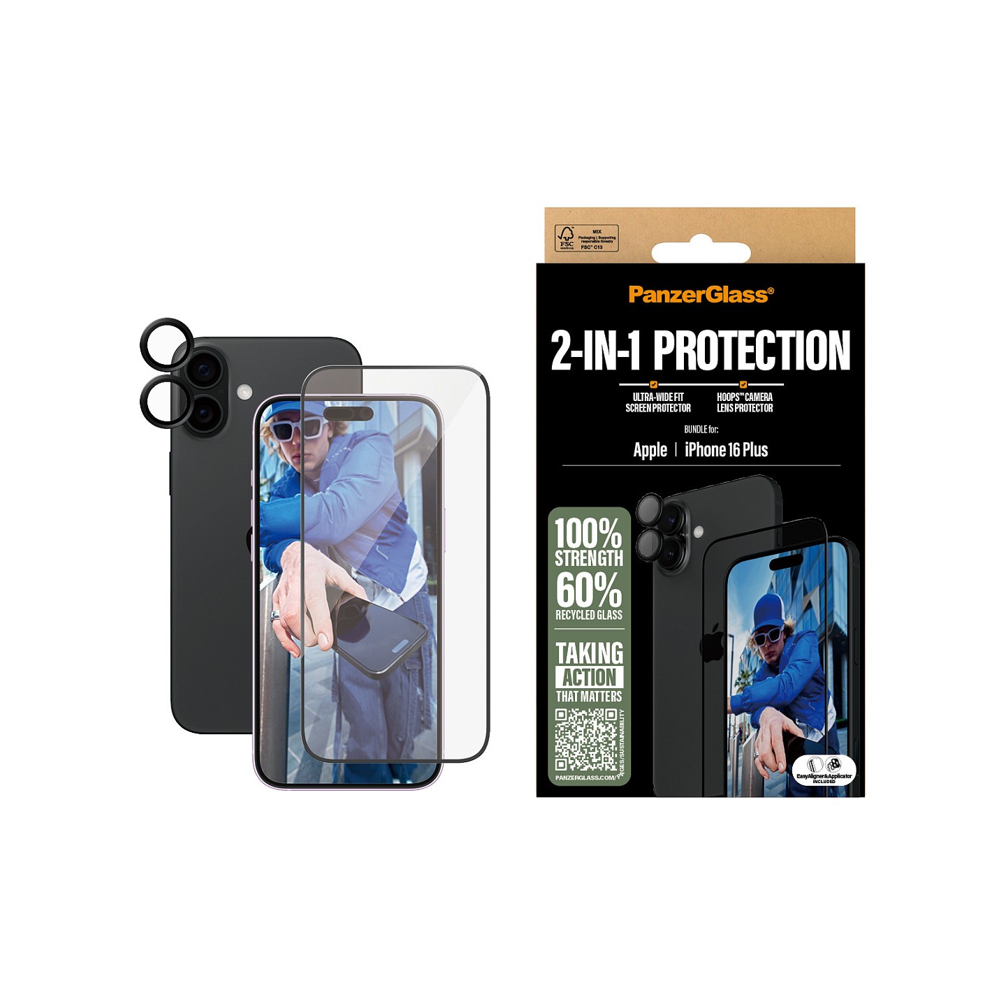 PanzerGlass 2-in-1 iPhone 16 Plus — Buy in Cyprus with Fast Delivery