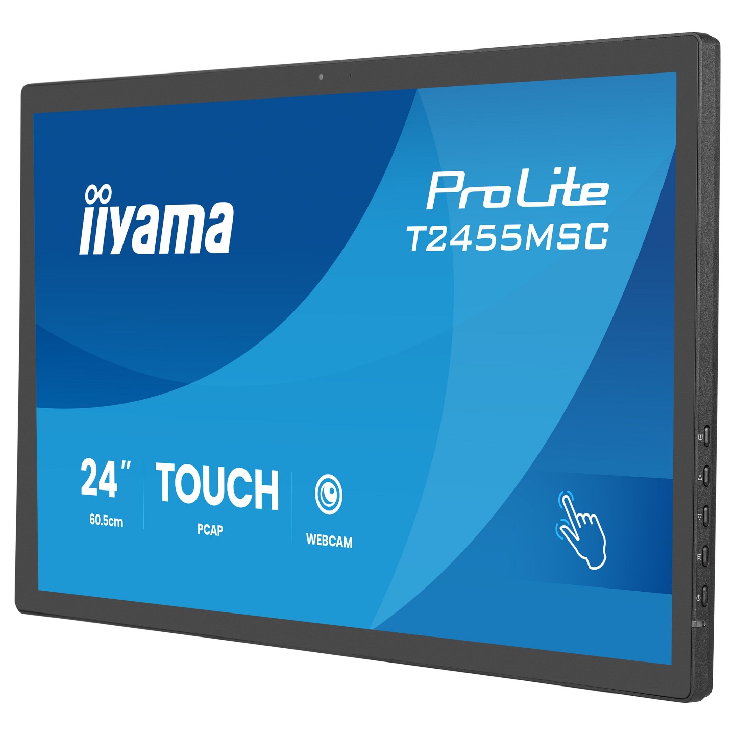 60.5cm 23.8' (1920x1080) iiyama ProLite T2455MSC-B2 16:9 IPS 5ms 120Hz HDMI DisplayPort USB VESA Speaker Touch Webcam...