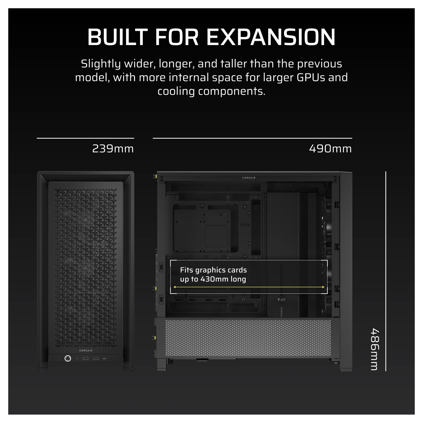 CORSAIR Frame 4000D RS Midi Tower ATX Gaming Gehäuse TG Seitenfenster — Buy in Cyprus with Fast Delivery