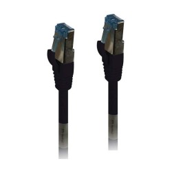 Synergy21 Patchkabel RJ45. CAT6A 500Mhz. 0.15m. schwarz. S-STP(S FTP). TPE LSZH(Superflex). AWG26.